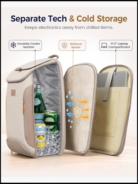 Cooler Backpack Insulated Lunch Bag for Beach Picnic Hiking Camping Leakproof main image 4